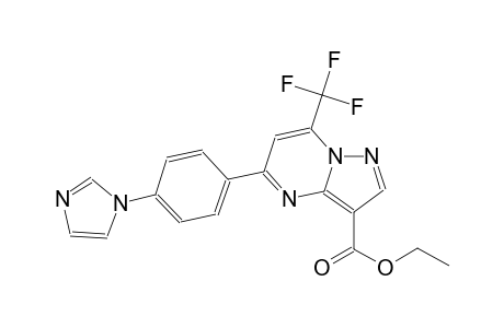 ethyl 5-[4-(1H-imidazol-1-yl)phenyl]-7-(trifluoromethyl)pyrazolo[1,5-a]pyrimidine-3-carboxylate