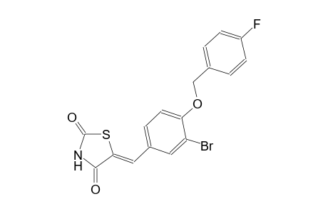(5Z)-5-{3-bromo-4-[(4-fluorobenzyl)oxy]benzylidene}-1,3-thiazolidine-2,4-dione