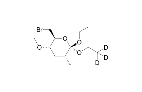 2H-Pyran, 6-(bromomethyl)-2-ethoxy-2-(ethoxy-2,2,2-D3)tetrahydro-5-methoxy-3-methyl-, [2R-(2.alpha.,3.alpha.,5.alpha.,6.beta.)]-