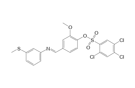 2-methoxy-4-{N-[m-(methylthio)phenyl]formimidoyl}phenol, 2,4,5-trichlorobenzene sulfonate