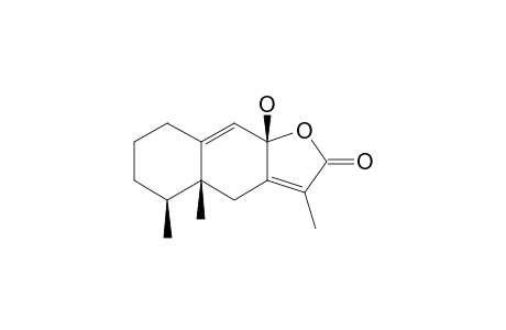 TSOONGIANOLIDE-C;(4A-R,5S,9A-S)-4A,5,6,7,8,9A-HEXAHYDRO-9A-HYDROXY-3,4A,5-TRIMETHYL-NAPHTHO-[2,3-B]-FURAN-2-(4H)-ONE