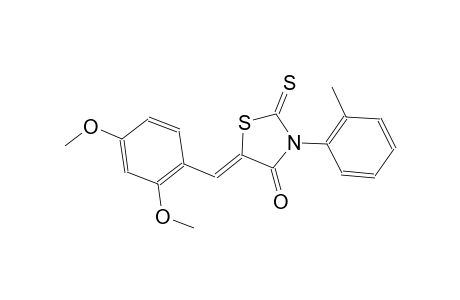 (5Z)-5-(2,4-dimethoxybenzylidene)-3-(2-methylphenyl)-2-thioxo-1,3-thiazolidin-4-one