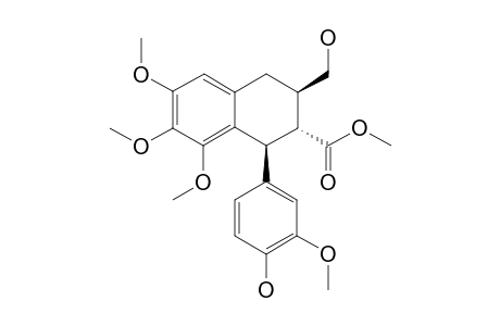 (+/-)-(1-S,2-R,3-R)-METHYL_1-(4-HYDROXY-3-METHOXYPHENYL)-3-(HYDROXYMETHYL)-6,7,8-TRIMETHOXY-1,2,3,4-TETRAHYDRONAPHTHALENE-2-CARBOXYLATE