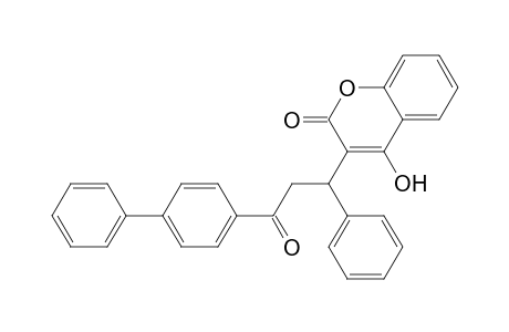 4-Hydroxy-3-[1'-phenyl-2'-(p-phenylbenzoyl)ethyl]-2H-benzopyran-2-one