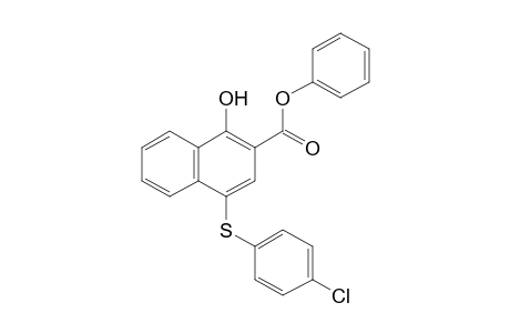 4-[(p-chlorophenyl)thio]-1-hydroxy-2-naphthoic acid, phenyl ester