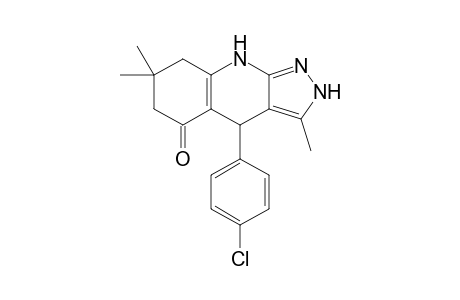 4-(4-chlorophenyl)-3,7,7-trimethyl-2,4,6,7,8,9-hexahydro-5H-pyrazolo[3,4-b]quinolin-5-one