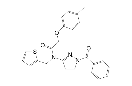 N-(1-benzoyl-1H-pyrazol-3-yl)-N-(thiophen-2-ylmethyl)-2-(p-tolyloxy)acetamide