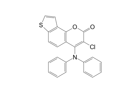 3-chloro-4-(diphenylamino)-2H-thieno[2,3-h][1]benzopyran-2-one