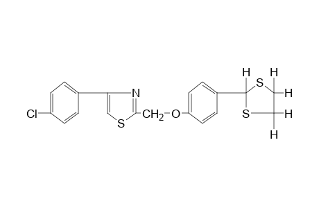 4-(p-chlorophenyl)-2-{[p-(1,3-dithiolan-2-yl)phenoxy]methyl}thiazole
