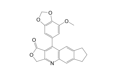 10-(7-Methoxy-1,3-benzodioxol-5-yl)-3,6,7,8-tetrahydro-1H-cyclopenta[g]furo[3,4-b]quinolin-1-one