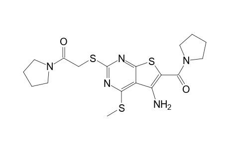 5-AMINO-4-METHYLSULFANYL-2-(PYRROLIDINOCARBONYLMETHYLSULFANYL)-THIENO-[2,3-D]-PYRIMIDIN-6-CARBOXYLIC-ACID-PYRROLIDIDE