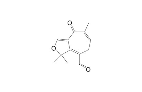 1,1,5-trimethyl-4-oxidanylidene-7H-cyclohepta[c]furan-8-carbaldehyde