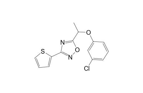 5-[1-(3-chlorophenoxy)ethyl]-3-(2-thienyl)-1,2,4-oxadiazole