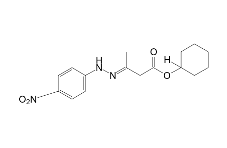 Acetoacetic acid, cyclohexyl ester, p-nitrophenylhydrazone