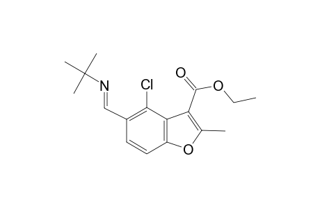 Ethyl 4-chloro-5-((E)-([(E)-1,1-dimethylethyl]imino)methyl)-2-methyl-1-benzofuran-3-carboxylate