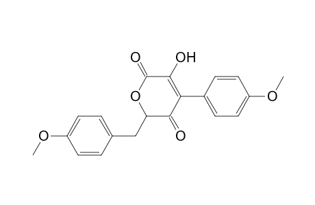 3-HYDROXY-4-(4'-METHOXYPHENYL)-6-(4''-METHOXYPHENYL)-METHYL-2H-PYRAN-2,5(6H)-DIONE
