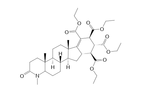 1'.beta.,2'.alpha.,3'.beta,4'-Tetrakis(ethoxycarbonyl)(3-keto-4-aza-4-methylandrostano[16.alpha.,17-e]cyclohex-4'-ene