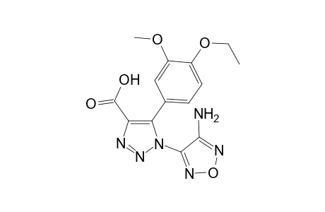 1H-1,2,3-Triazole-4-carboxylic acid, 1-(4-amino-1,2,5-oxadiazol-3-yl)-5-(4-ethoxy-3-methoxyphenyl)-
