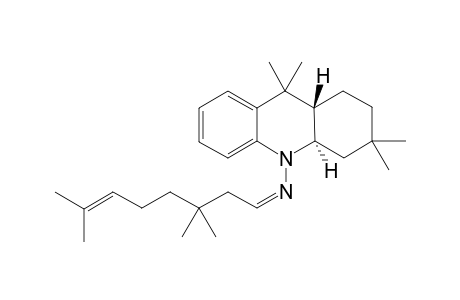 trans-3,3,9,9-Tetramethyl-N-(3',3',7'-trimethyloct-6'-enylideneamino)-1,2,3,4,4a,9,9a,10a-octeahydroacridine