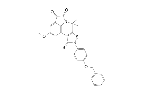 9-[4-(benzyloxy)phenyl]-2-methoxy-7,7-dimethyl-10-thioxo-9,10-dihydro-7H-isothiazolo[5,4-c]pyrrolo[3,2,1-ij]quinoline-4,5-dione