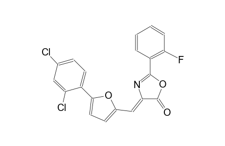 (4Z)-4-{[5-(2,4-dichlorophenyl)-2-furyl]methylene}-2-(2-fluorophenyl)-1,3-oxazol-5(4H)-one