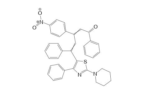 3-(4-nitrophenyl)-1,5-diphenyl-5-(4-phenyl-2-piperidino-thiazol-5-yl)-penta-2,4-diene-1-one