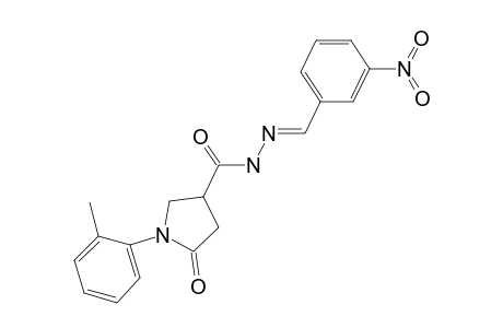 1-(2-Methylphenyl)-N'-[(3-nitrophenyl)methylidene]-5-oxo-3-pyrrolidinecarbohydrazide