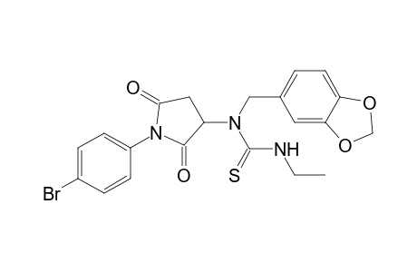 N-(1,3-benzodioxol-5-ylmethyl)-N-[1-(4-bromophenyl)-2,5-dioxo-3-pyrrolidinyl]-N'-ethylthiourea