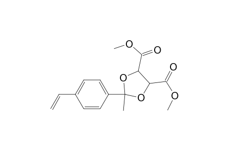 Dimethyl 2-(4'-ethenylphenyl)-2-methyl-1,3-dioxolane-4,5-dicarboxylate