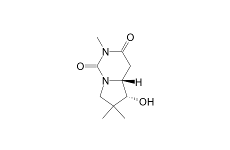 (6R*,7R*)-3,8,8-trimethyl-7-hydroxy-1,3-diazabicyclo[4.3.0]nonane-2,4-dione