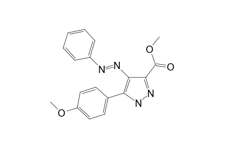 Pyrazole-3-carboxylic acid, 5-(4-methoxyphenyl)-4-phenylazo-, methyl ester