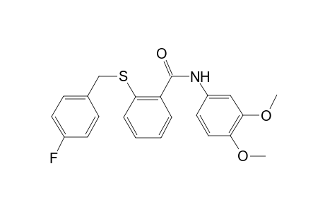 N-(3,4-dimethoxyphenyl)-2-[(4-fluorobenzyl)thio]benzamide
