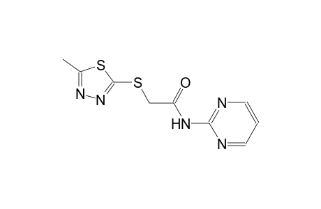 2-[(5-methyl-1,3,4-thiadiazol-2-yl)sulfanyl]-N-(2-pyrimidinyl)acetamide