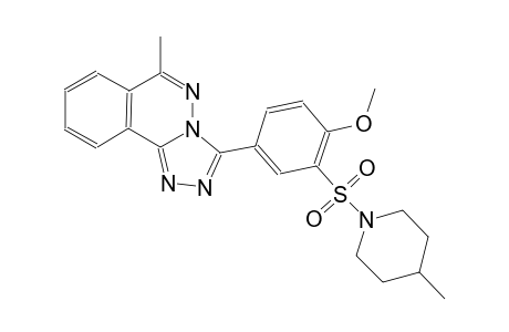 3-[4-methoxy-3-[(4-methyl-1-piperidinyl)sulfonyl]phenyl]-6-methyl-[1,2,4]triazolo[3,4-a]phthalazine