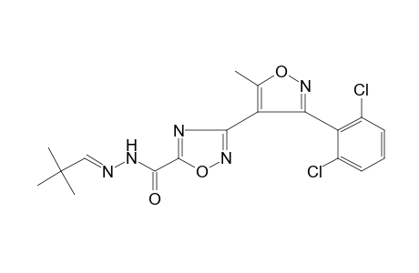3-[3-(2,6-dichlorophenyl)-5-methyl-4-isoxazolyl]-1,2,4-oxadiazole-5-carboxylic acid, (2,2-dimethylpropylidene)hydrazide