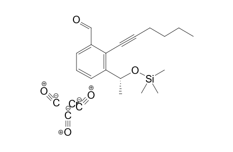 (R)-2-(hex-1-yn-1-yl)-3-(1-((trimethylsilyl)oxy)ethyl)benzaldehyde tricarbonylchromium