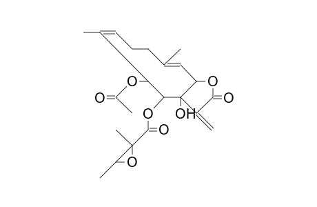 2,3-dimethyloxirane-2-carboxylic acid [(6Z,10Z)-5-acetoxy-3a-hydroxy-2-keto-6,10-dimethyl-3-methylene-5,8,9,11a-tetrahydro-4H-cyclodeca[b]furan-4-yl] ester