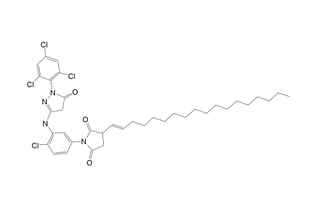 N-[4-Chloro-3-[4,5-dihydro-5-oxo-1-(2,4,6-trichlorophenyl)-1H-pyrazol-3-ylamino]phenyl]-2-(1-octadecenyl)succinimide