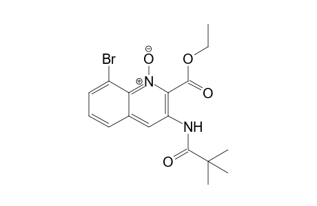 Ethyl 3-[(2,2-dimethylpropanoyl)amino]-8-bromo-quinoline-2-carboxylate 1-oxide