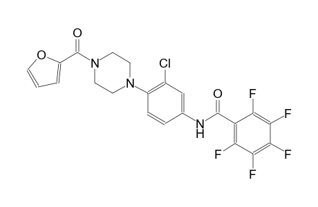 N-{3-chloro-4-[4-(2-furoyl)-1-piperazinyl]phenyl}-2,3,4,5,6-pentafluorobenzamide