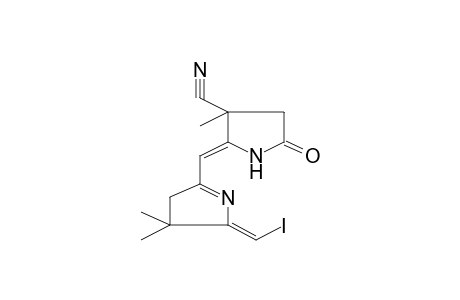 3-Cyano-5-oxo-3-methylpyrrolidine, 2-(3,3-dimethyl-2-iodomethylene-3,4(5H)-dihydropyrrol-5-yl)methylene-