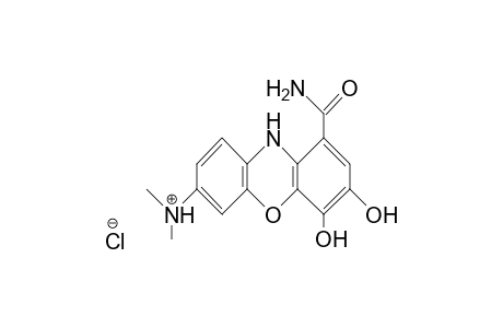 1-Carbamoyl-3,4-dihydroxy-phenoxazine-7-N,N-dimethyl-ammonium chloride