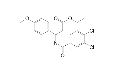 Propionic acid, 3-(3,4-dichlorobenzoylamino)-3-(4-methoxyphenyl)-, ethyl ester