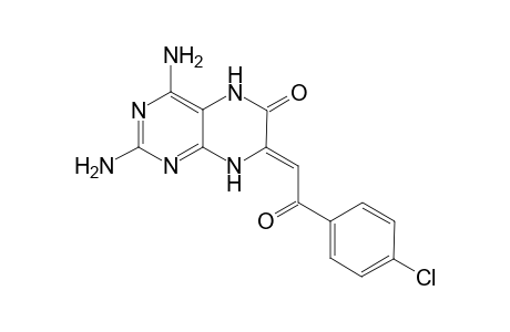 (7Z)-2,4-Diamino-7-[2-(4-chlorophenyl)-2-oxoethylidene]-7,8-dihydro-6(5H)-pteridinone