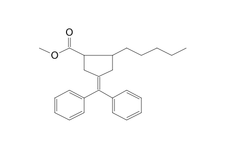 Cyclopentanecarboxylic acid, 4-(diphenylmethylene)-2-pentyl-, methyl ester