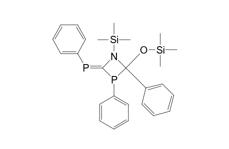 2,3-diphenyl-4-(phenylphosphinidene)-2-(trimethylsiloxy)-1-(trimethylsilyl)-1,3-azaphosphetidine