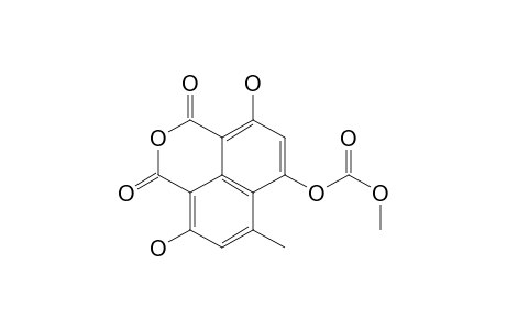 Carbonic acid, 4,9-dihydroxy-7-methyl-1,3-dioxo-1H,3H-naphtho[1,8-cd]pyran-6-yl methyl ester