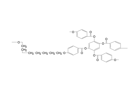 Polyester on the basis of 1,4-dihydroxy-2,5-di(p-methoxybenzoyloxy)benzene, p-hydroxybenzoic acid and 1,9-nonamethylenediol