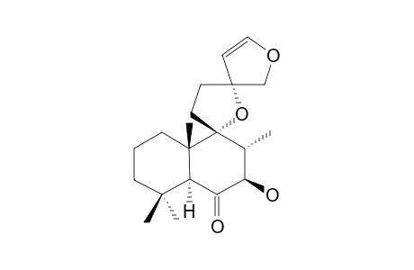 PRELEOHETERIN;(9-ALPHA,13R)-15,16-DIEPOXY-7-BETA-HYDROXY-LABDAN-14-EN-6-ONE