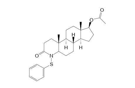 17.beta.-acetoxy-N-(phenylthio)-4-aza-3-androstanone